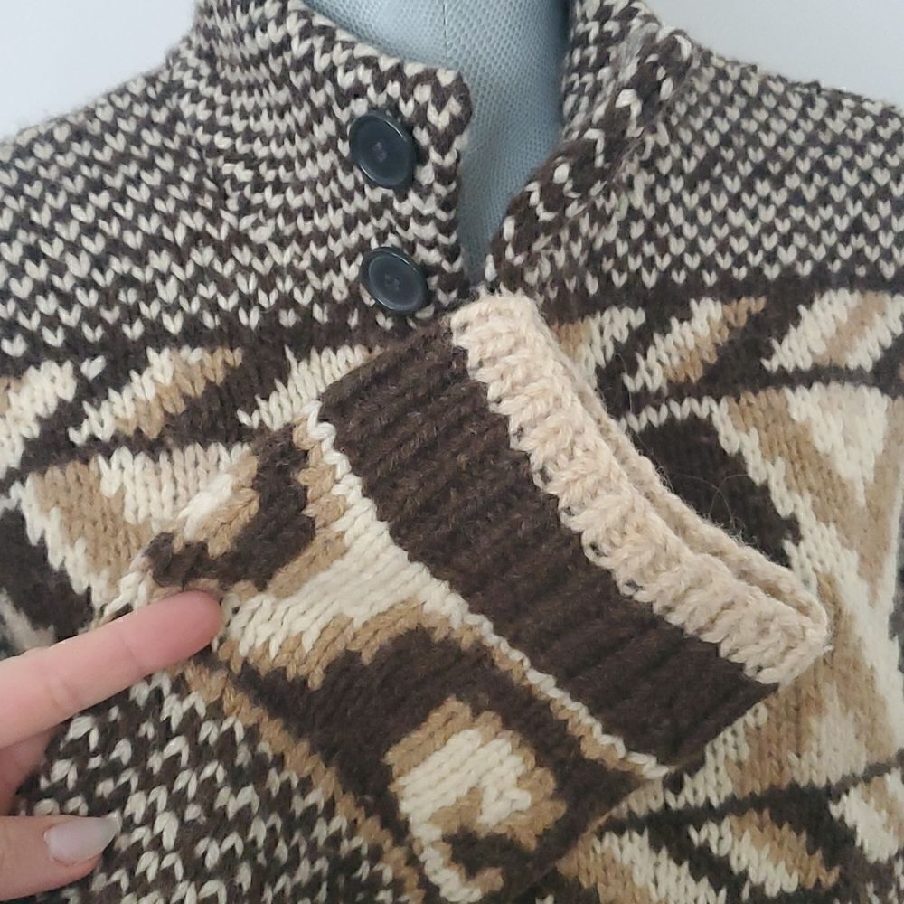 Express | Handknit Dad Sweater Cardigan - Picture 4 of 7